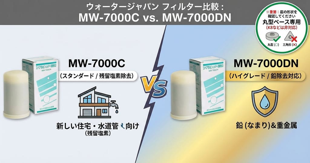 MW-7000DNとMW-7000Cの違いは?あなたに必要なフィルターの選び方