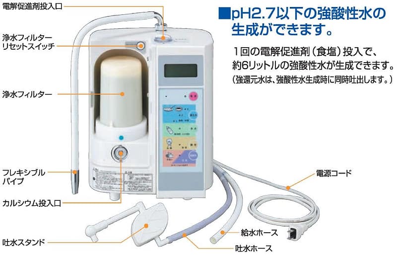 サナス KS-50EX 連続還元水・強酸性水生成器 | ウォータージャパン