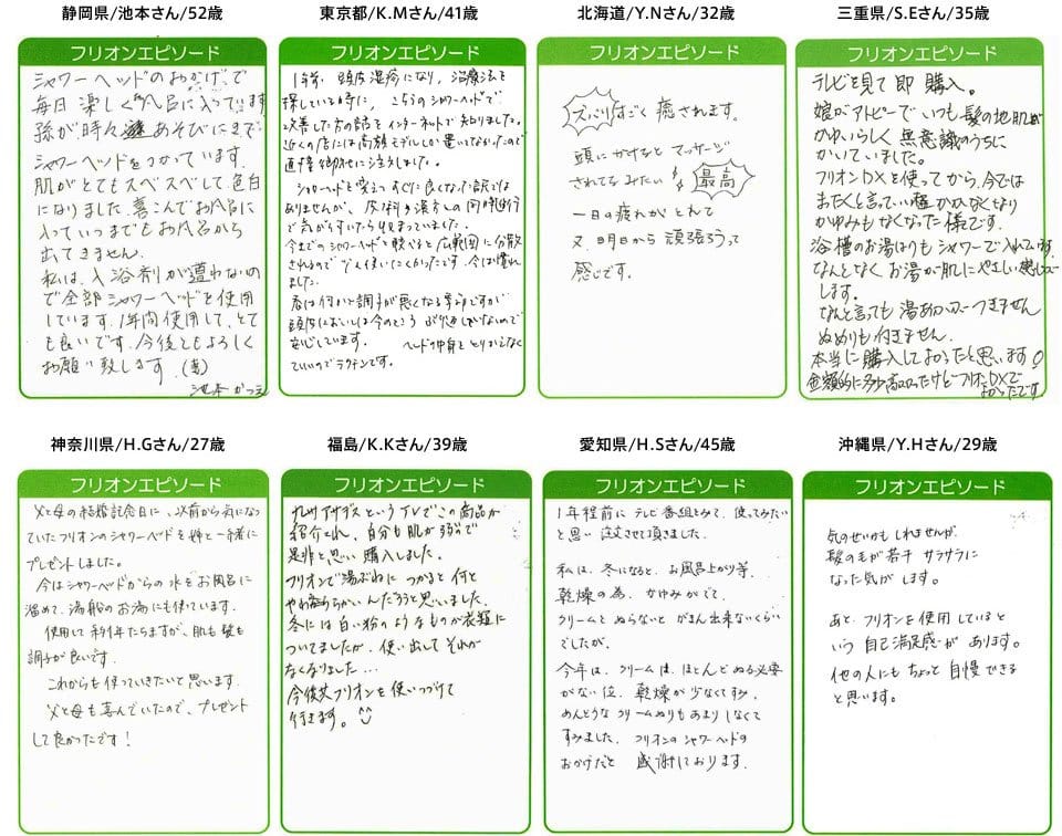 フリオンシリーズご利用者の声